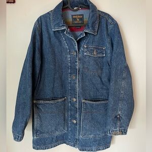 Vintage Woolrich Blanket Lined Denim Chore Coat